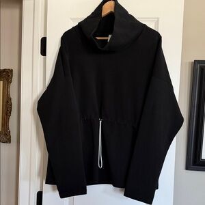 Varley Black Funnel Neck Drawstring Pullover
